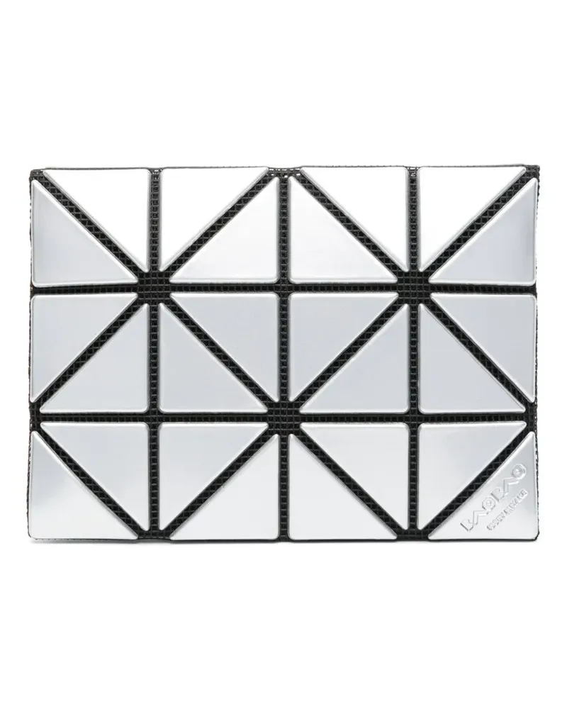 Issey Miyake Geometrisches Kartenetui mit Klappe - Silber Silber