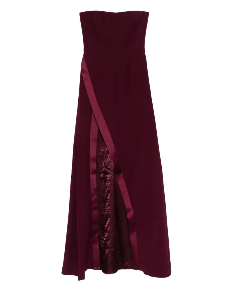 The New Arrivals Ilkyaz Ozel strapless side-slit maxi dress - Violett Violett