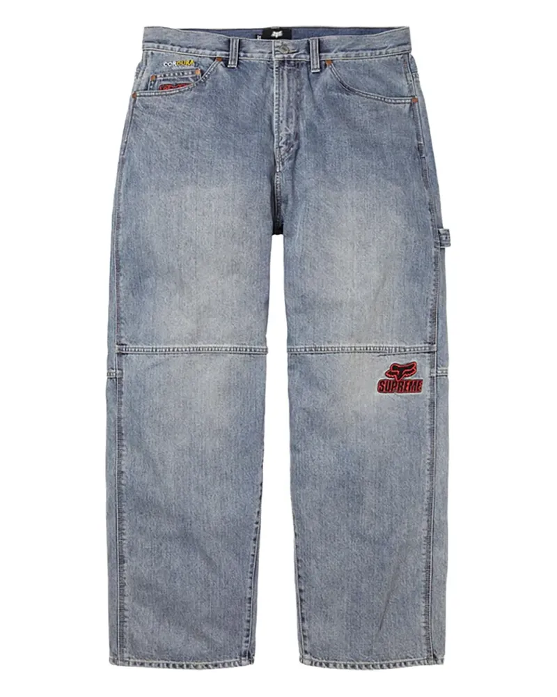 Supreme Being x Fox Racing® Jeans mit Logo - Blau Blau