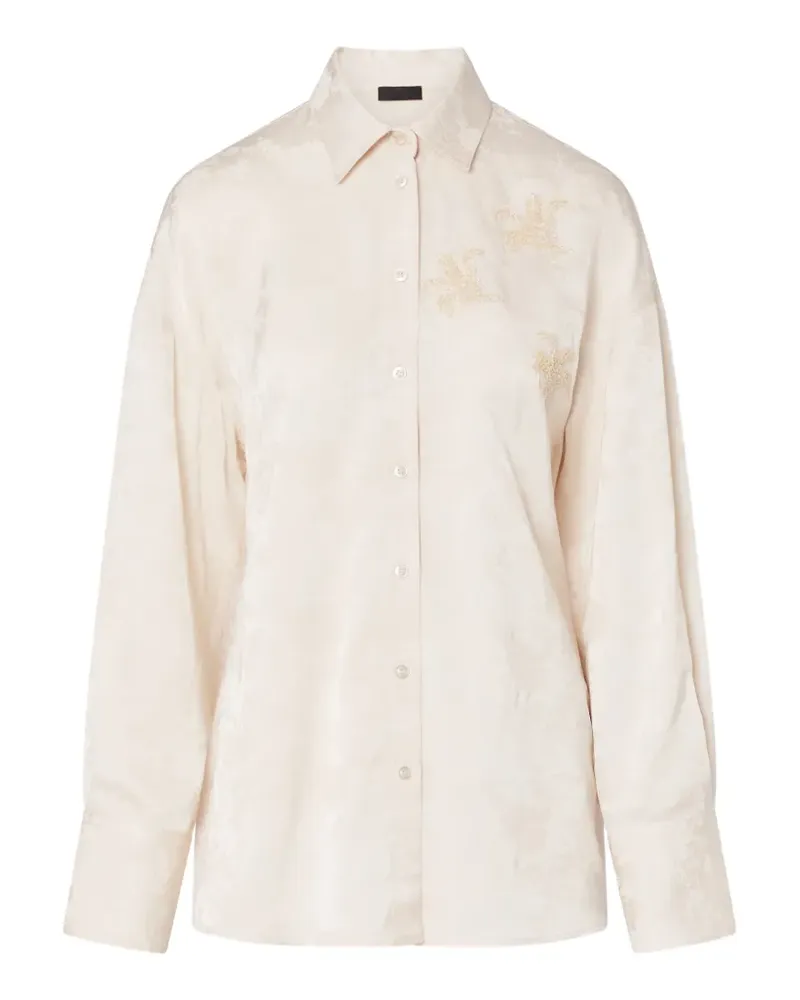 Liu Jo jacquard shirt with jewel embroidery - Nude Nude