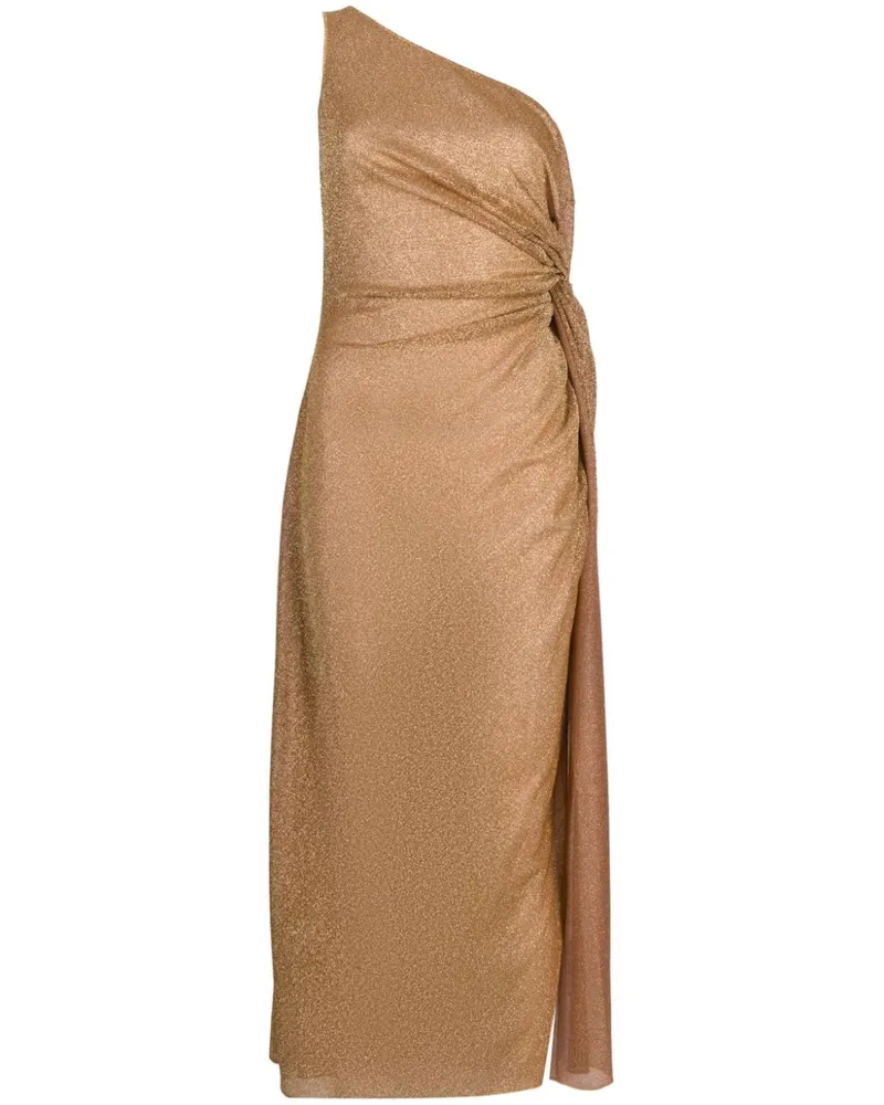 Oséree Midikleid mit Knotendetail - Gold Gold