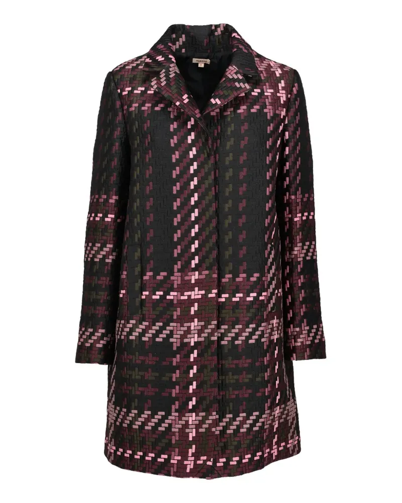 P.A.R.O.S.H. checked jacquard coat - Schwarz Schwarz