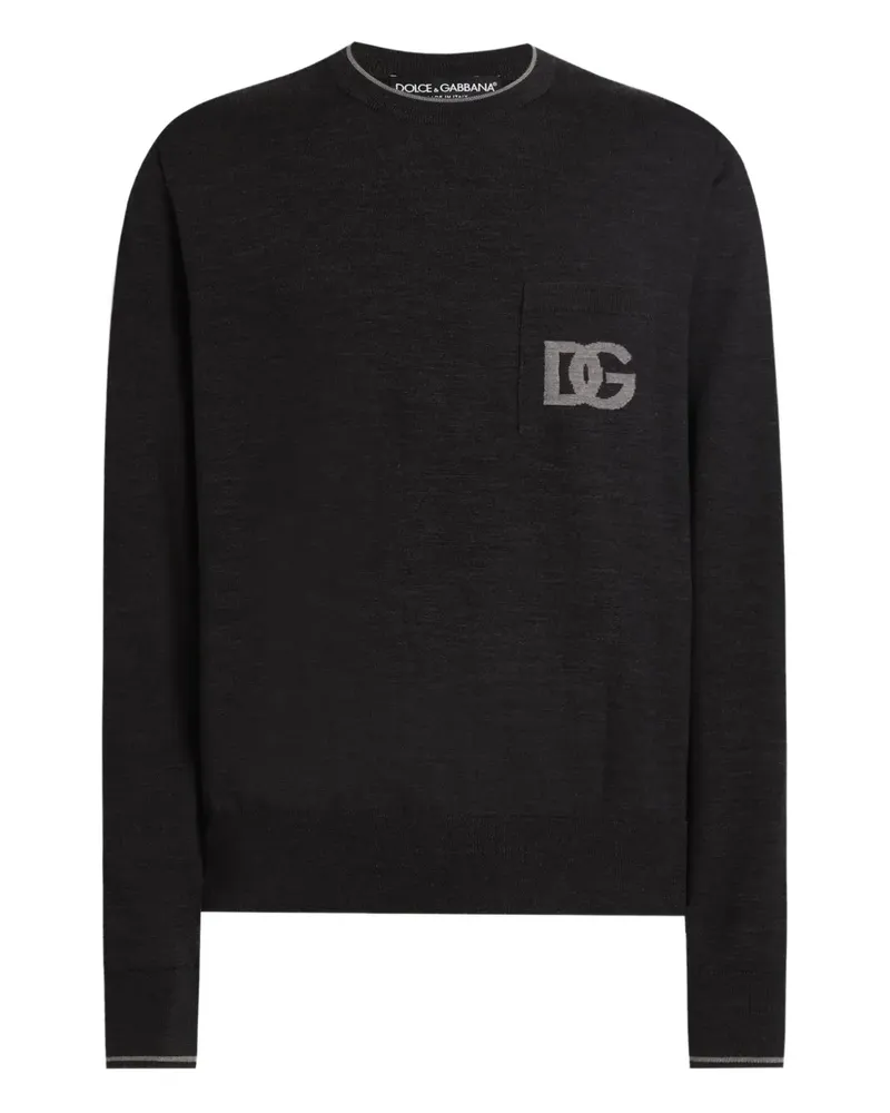 Dolce & Gabbana Pullover mit Logo-Tasche - Grau Grau