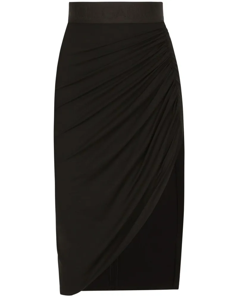 Dolce & Gabbana Drapierter Minirock - Schwarz Schwarz