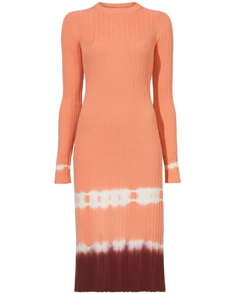 Proenza Schouler Geripptes Strickkleid Orange