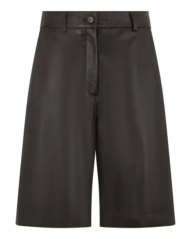 P.A.R.O.S.H. Ledershorts mit weitem Bein - Braun Braun