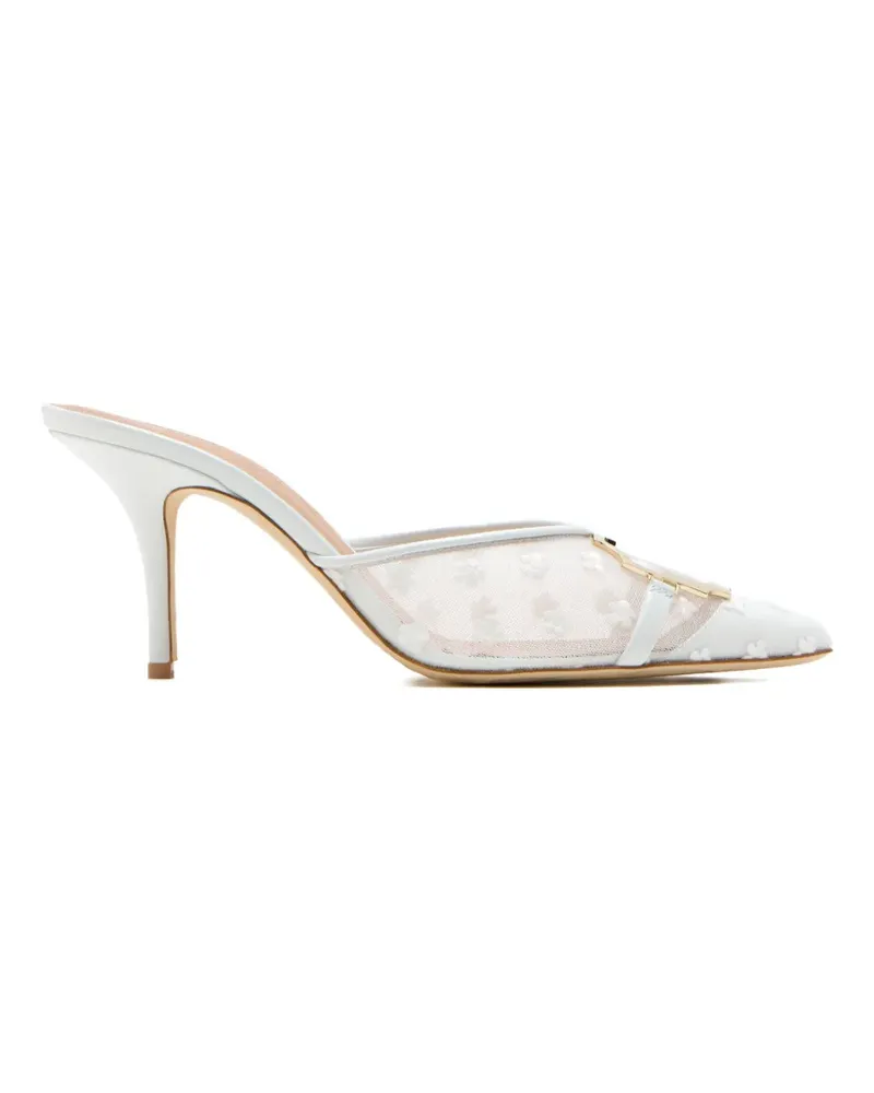 Malone Souliers Missy floral buckle mules - Weiß Weiß