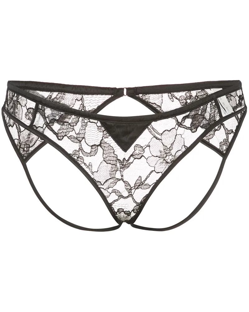 Fleur Du Mal Magnolia Slip - Schwarz Schwarz