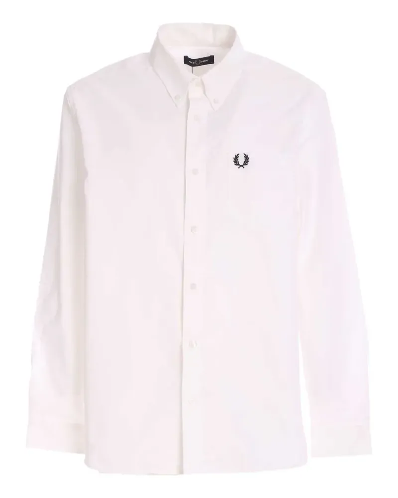 Fred Perry logo-embroidered button-down shirt - Weiß Weiß