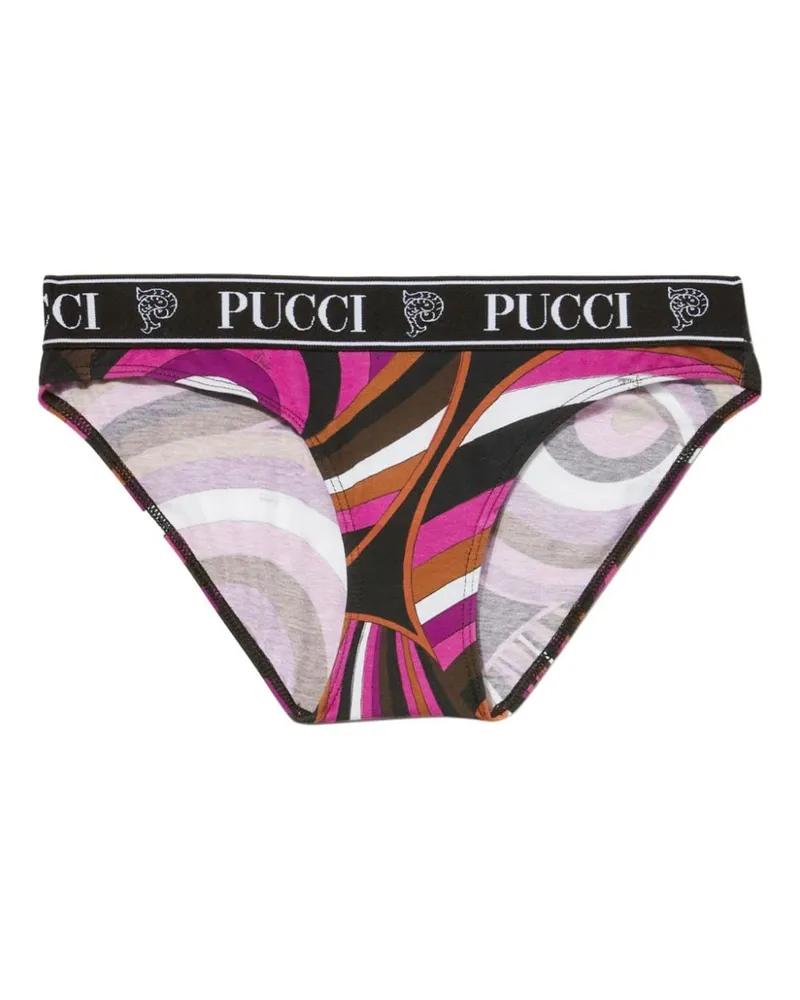 Emilio Pucci Slips mit Logo-Print (3er-Set) - Rosa Rosa