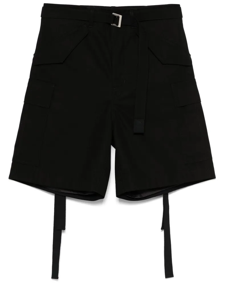 Sacai Shorts mit Gürtel - Schwarz Schwarz