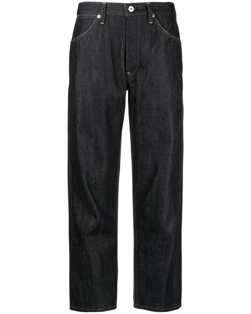 Jil Sander Jeans mit Kontraststickerei - Blau Blau