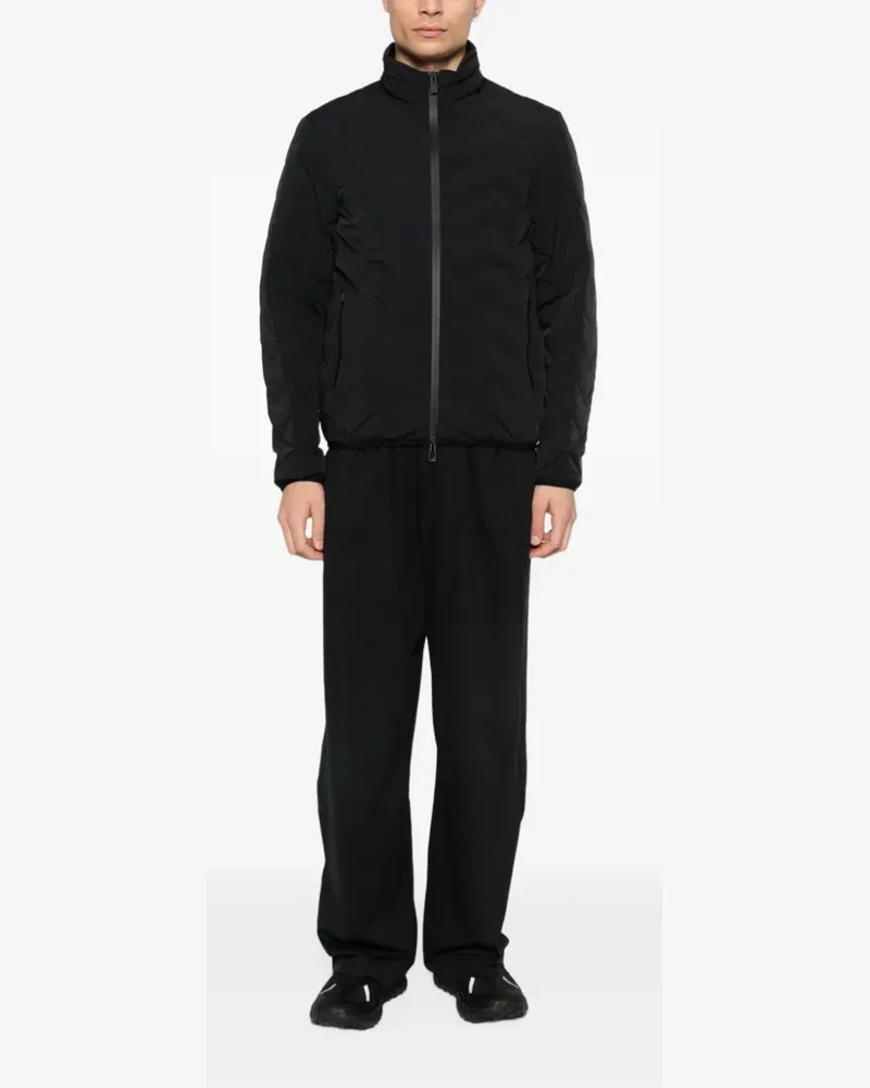 Emporio Armani nylon down jacket with zip and chevron quilting Essential - Schwarz Schwarz