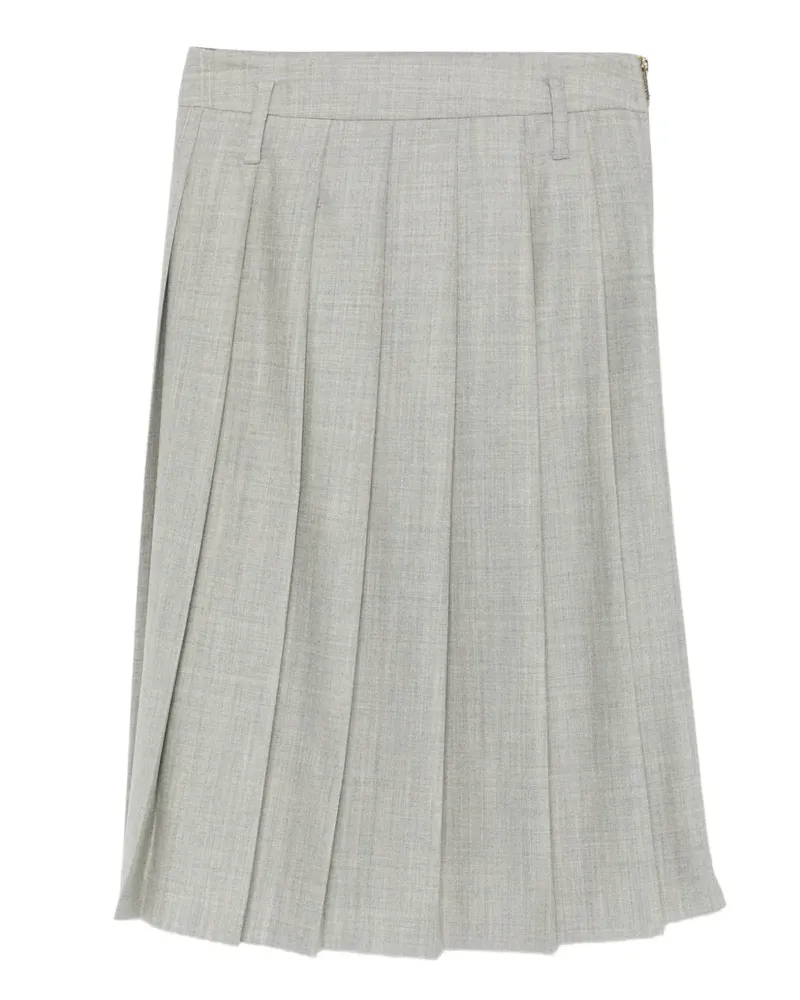 Semicouture Estella side-zip midi skirt - Grau Grau