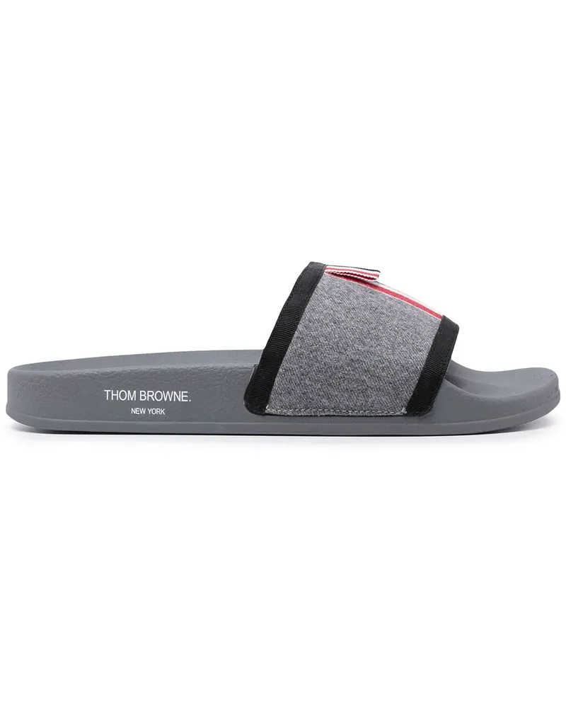 Thom Browne Pantoletten mit RWB-Streifen - Grau Grau