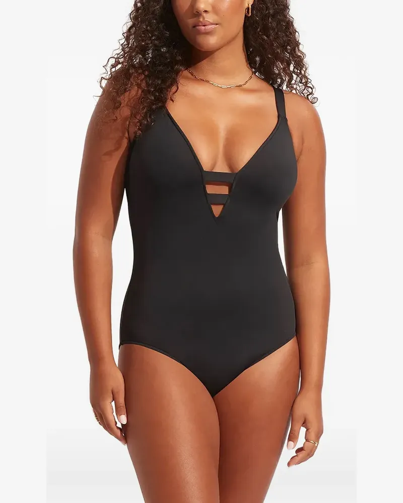 Seafolly Australia strappy-back swimsuit - Schwarz Schwarz
