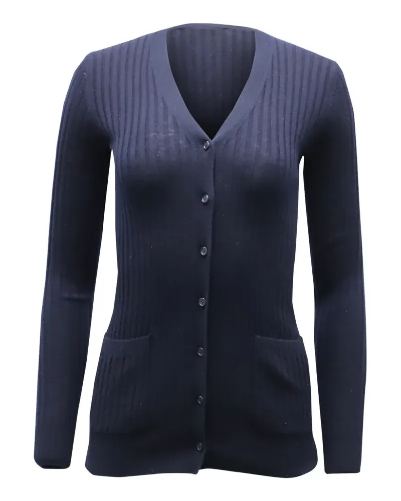 Vince Gerippter Cardigan - Blau Blau