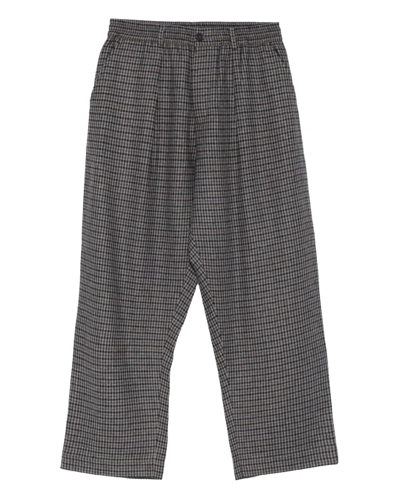 Universal Works Hose mit Hahnentrittmuster - Grau Grau
