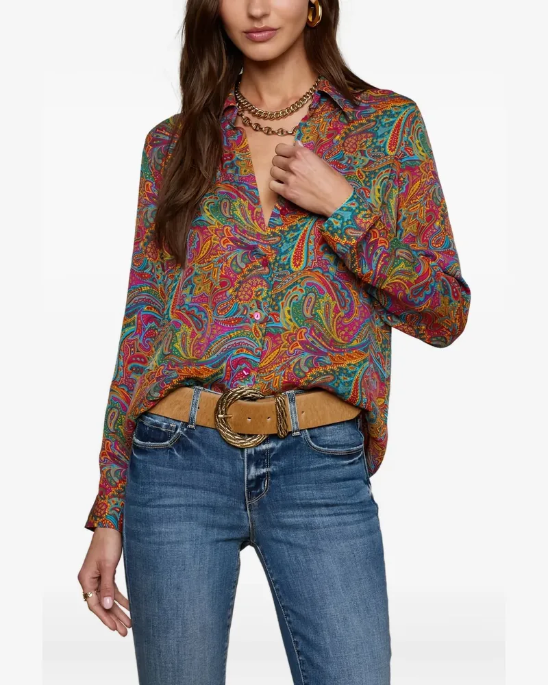 L'Agence Hemd mit Paisleymuster - Rosa Rosa