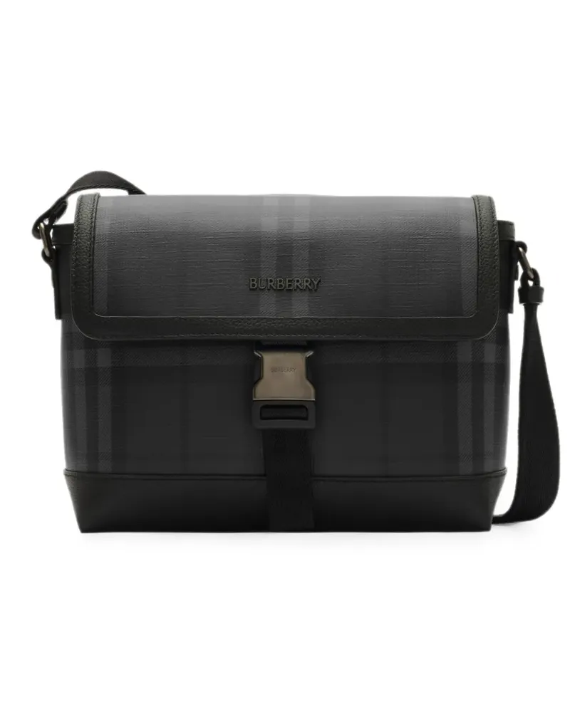 Burberry Kleine City Check Kuriertasche - Grau Grau