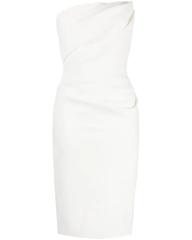 Maticevski Gerafftes Midikleid - Weiß Weiß