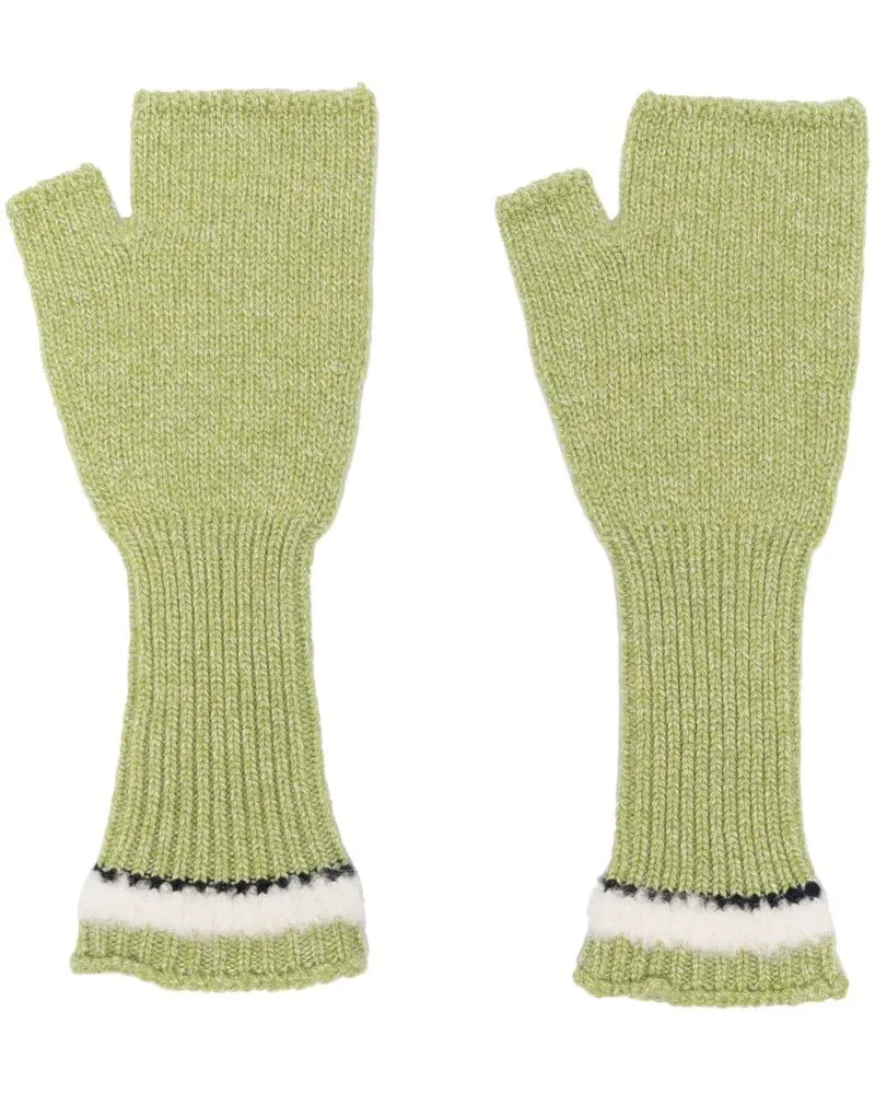 Barrie Fingerlose Handschuhe aus Kaschmir - Grün Grün