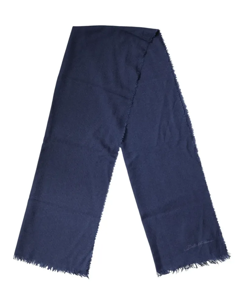 Dolce & Gabbana Ausgefranster Schal - Blau Blau