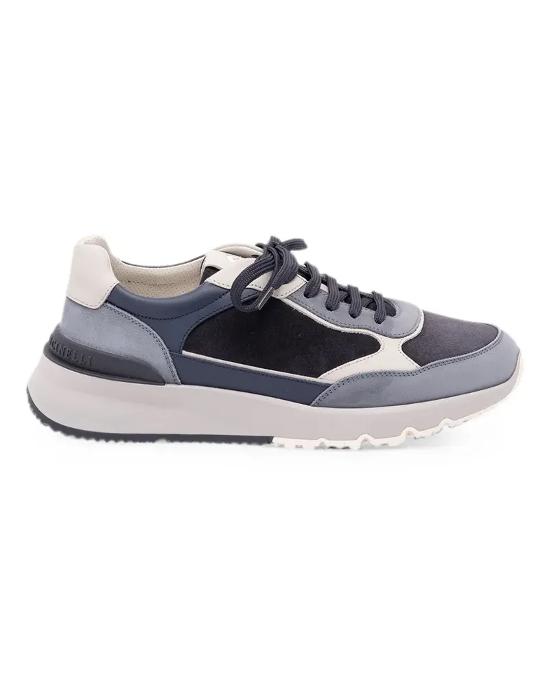 Brunello Cucinelli Sneakers mit Kontrasteinsatz - Blau Blau