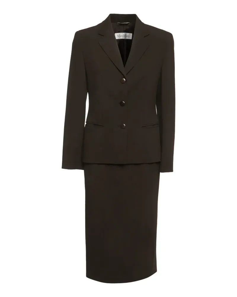 Max Mara Rock-Set aus Gabardine - Braun Braun
