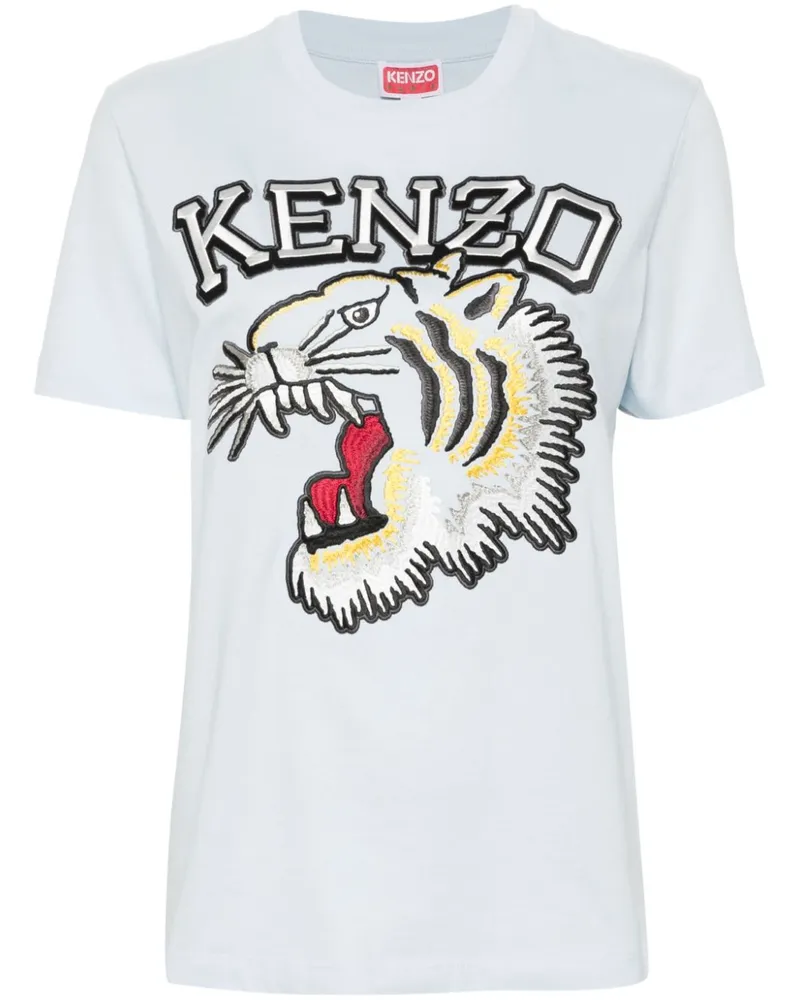 Kenzo T-Shirt mit Logo-Stickerei - Blau Blau
