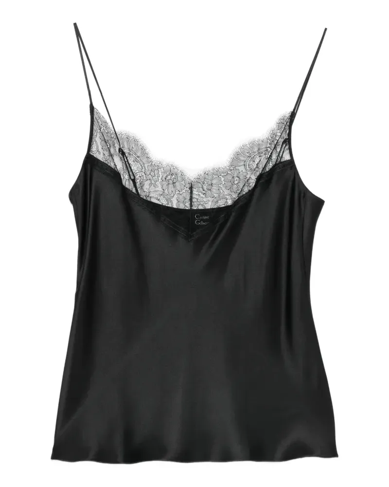 Carine Gilson Camisole-Top mit Spitzenborten - Schwarz Schwarz