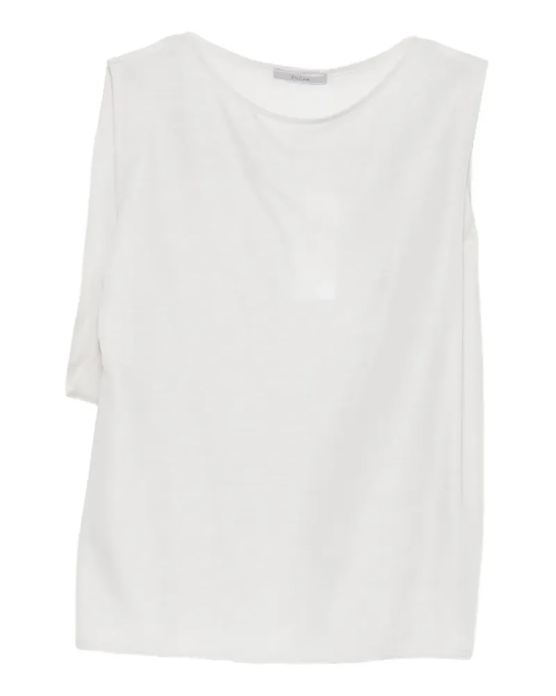 Dušan draped-detail blouse - Weiß Weiß