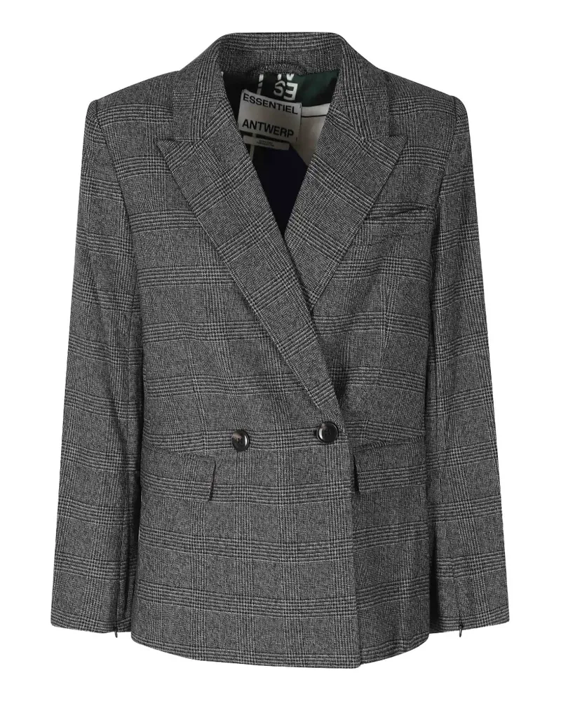 Essentiel Kendra check-patterned blazer - Grau Grau