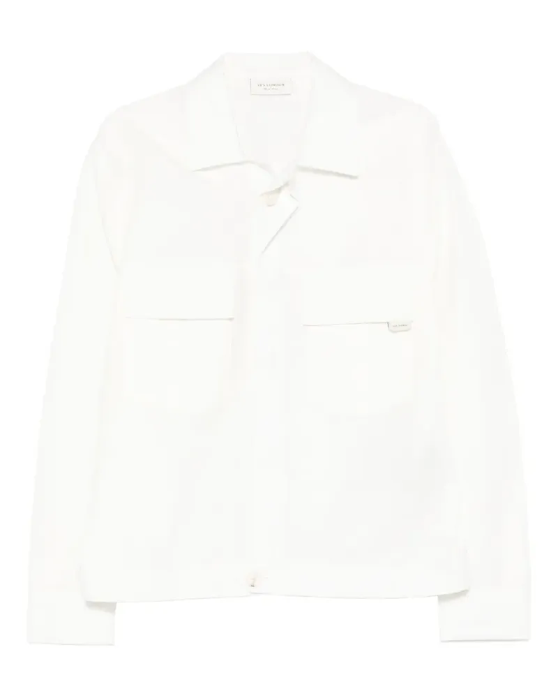 Yes London Hemdjacke mit Klappentasche - Weiß Weiß