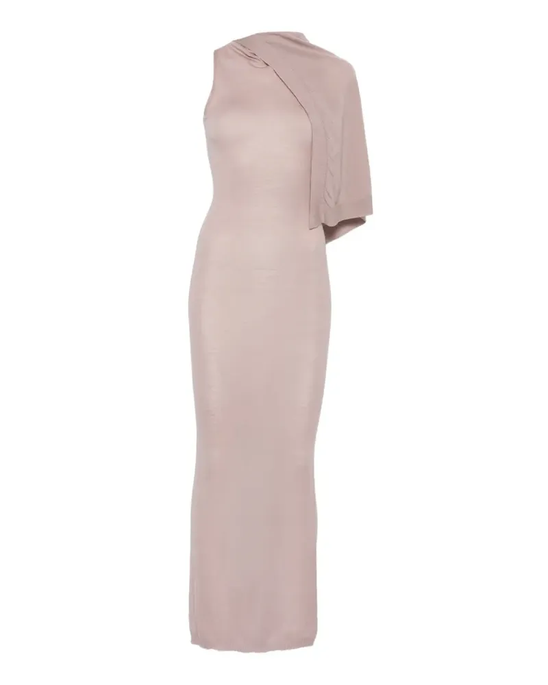 Rick Owens Asymmetrisches Maxikleid mit drapiertem Detail - Nude Nude