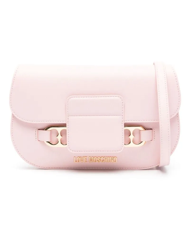 Moschino Umhängetasche mit Herzkette Rosa