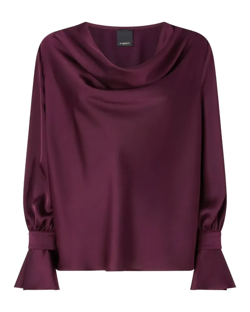 Pinko Filipa Bluse mit drapiertem Kragen - Rot Rot
