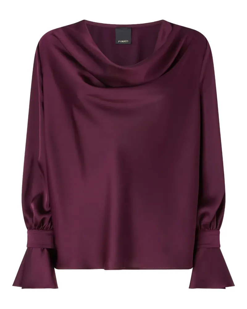 Pinko Filipa Bluse mit drapiertem Kragen - Rot Rot