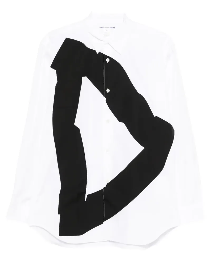 Comme des Garçons abstract-print shirt - Weiß Weiß