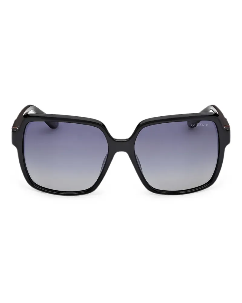 Guess Eckige Oversized-Sonnenbrille - Schwarz Schwarz