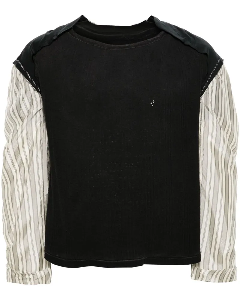 Maison Margiela Décortiqué Pullover im Patchwork-Look - Schwarz Schwarz