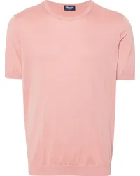 Drumohr  Kurzärmeliger Pullover aus Feinstrick Rosa