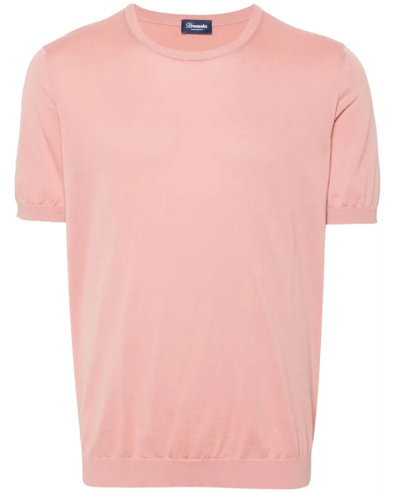 Drumohr  Fein gestricktes T-Shirt - Rosa Rosa