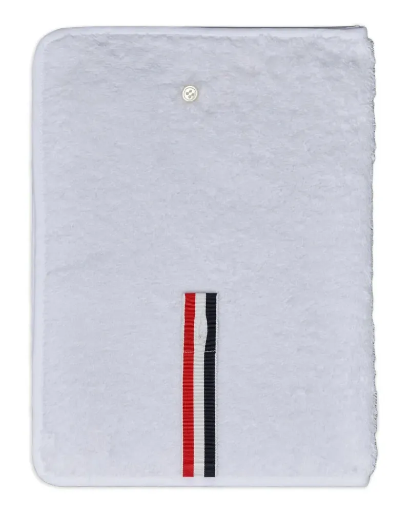 Thom Browne Badetuch mit Schleifenbesatz (30cm x 88cm) - Weiß Weiß