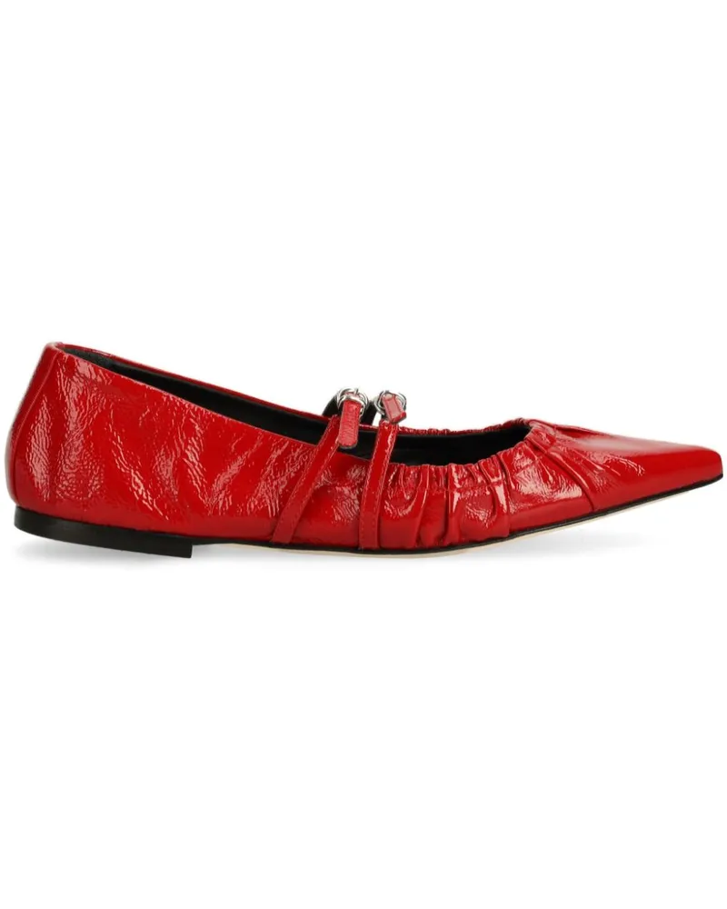 MSGM Ballerinas mit Schnalle - Rot Rot