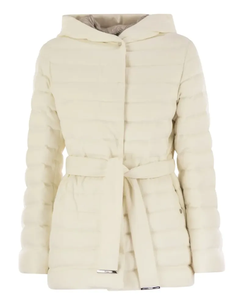 Herno Gefütterte Kapuzenjacke mit Gürtel - Nude Nude