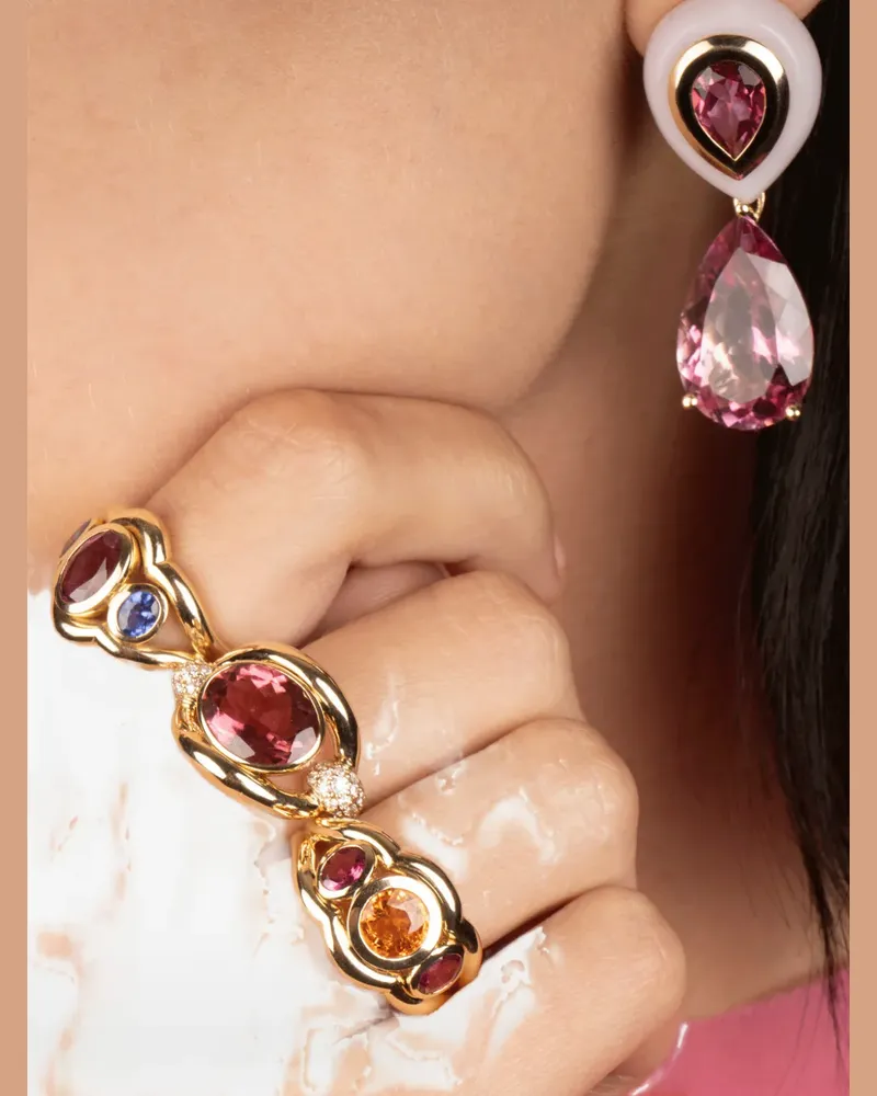 Mason and Books Spessartite Slingshot ring - Gold Gold