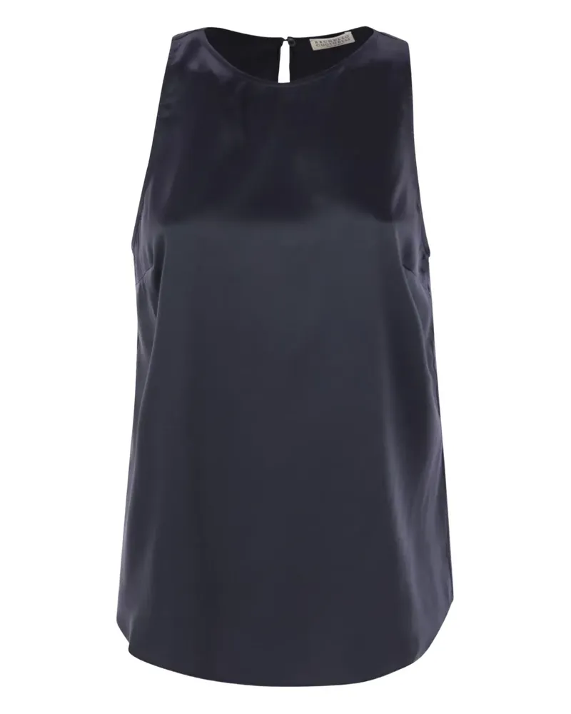 Brunello Cucinelli Ärmellose Bluse - Blau Blau