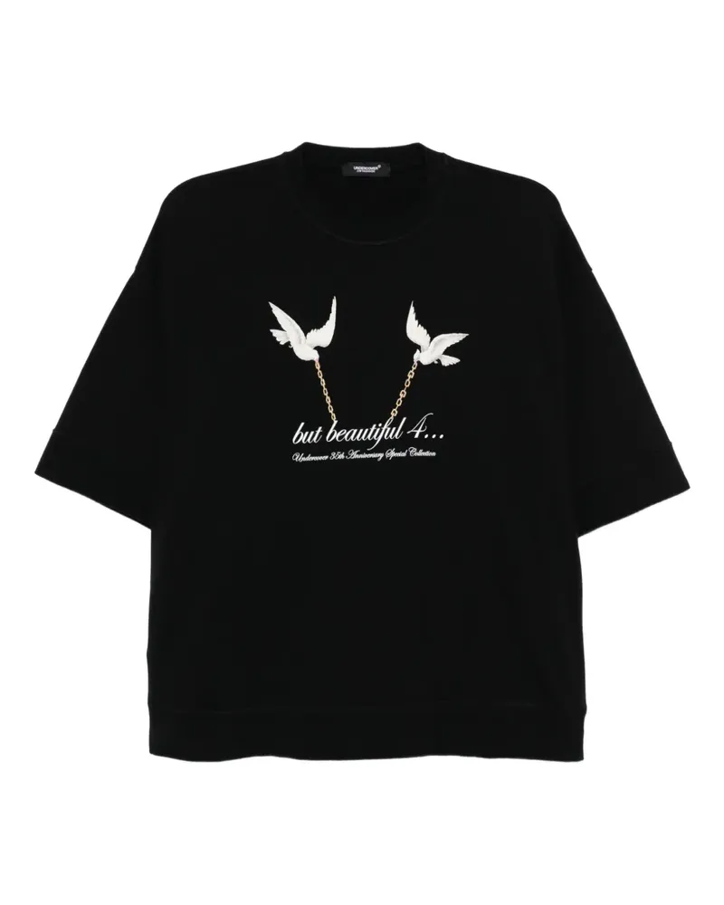 Undercover T-Shirt mit grafischem Print - Schwarz Schwarz