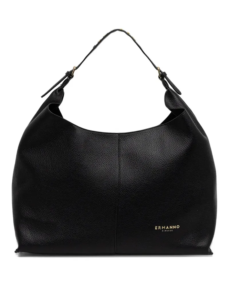 Ermanno Scervino logo-lettering top-zip tote bag - Schwarz Schwarz